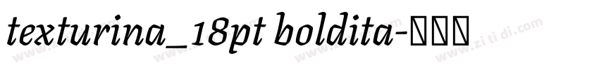 texturina_18pt boldita字体转换